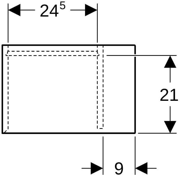 Geberit iCon Seitenelement wandhängend 37x40x24,5cm weiß hochglanz