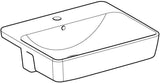 Geberit VariForm Halbeinbauwaschtisch 55x45 cm mit Hahnloch und Überlauf in Weiß