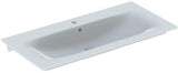 GEBERIT Renova Plan Möbelwaschtisch 100x48 cm mit Hahnloch und Überlauf in Weiß