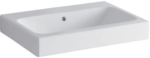 Geberit iCon Waschtisch 60x48,5 cm ohne Hahnloch, mit Überlauf, weiß – Sanitärkeramik