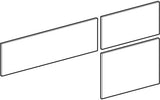 Geberit VariForm Schubladenfront-Set für Waschtisch-Unterschrank, 120 cm, weiß hochglänzend, 3 Schubladen