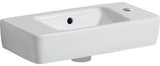 Geberit Renova Compact Handwaschbecken 50x25 cm, Hahnloch rechts, mit Überlauf, weiß