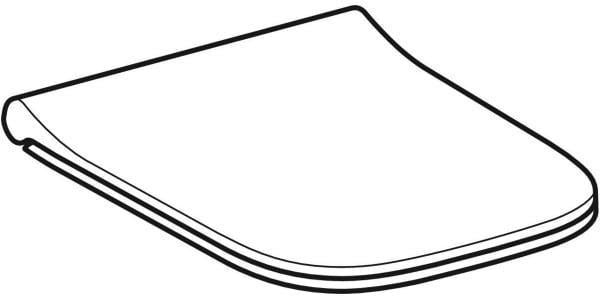 Geberit Smyle WC-Sitz eckig – schmales Design, Sandwichform, weiß, Duroplast, antibakteriell