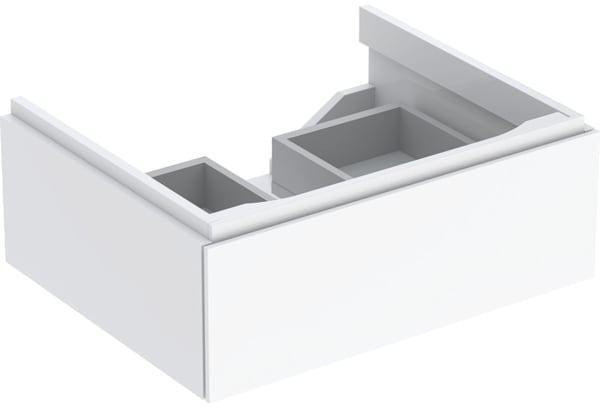 Geberit Xeno2 Unterschrank für Waschtisch, 1 Schublade, 58 cm, weiß hochglänzend, mit LED-Beleuchtung