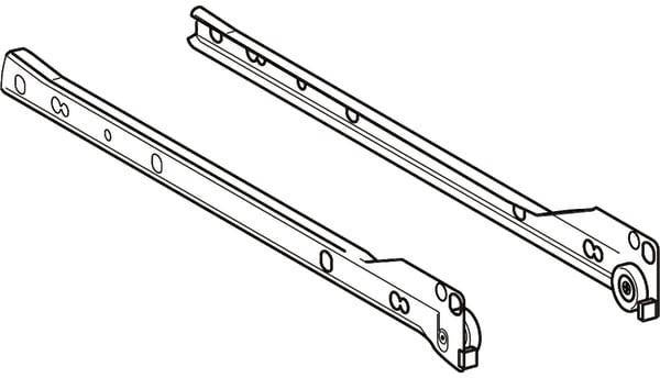 Geberit Set Schubladenschienen für WT Renova Plan, Länge 27,5 cm – Ersatzteil für Unterschrank