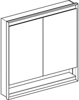 Geberit ONE Spiegelschrank mit Nische & ComfortLight, 2 Türen, 75x90x15 cm, schwarz matt