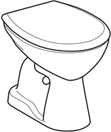 Geberit Renova Stand-WC Flachspüler Abgang horizontal, weiß – Sanitärkeramik mit Spülrand