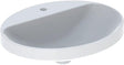 Geberit VariForm Einbauwaschtisch oval 55x45 cm mit Hahnlochbank, ohne Überlauf, weiß KeraTect