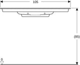 Geberit ONE Möbelwaschtisch 105x40 cm CleanDrain KeraTect ohne Hahnloch verdeckter Überlauf