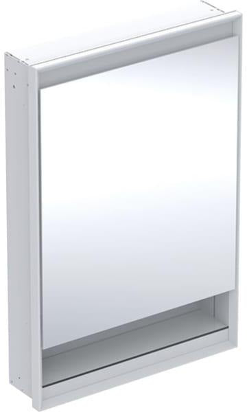 Geberit ONE Spiegelschrank mit ComfortLight, 1 Tür links, Unterputz, 60x90x15 cm, weiß