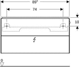Geberit ONE Waschtischunterschrank 2 Schubladen weiß hochglanz 89,5 cm
