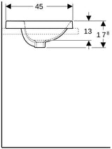 Geberit VariForm Einbauwaschtisch elliptisch 60x45cm mit Hahnlochbank, weiß