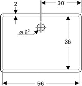 GEBERIT Publica Mehrzweckbecken 50x14x40 cm, weiß, ohne Überlauf