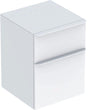 Geberit Smyle Seitenschrank 45x60x47 cm, weiß hochglänzend, 2 Schubladen, wandhängend