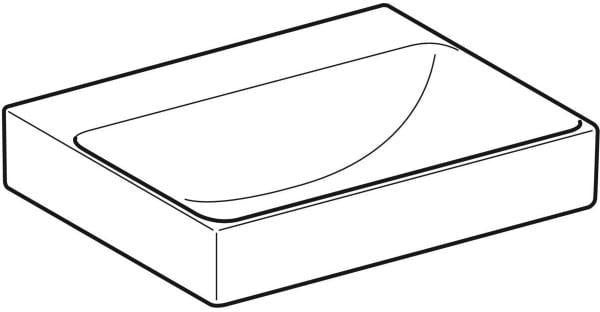 Geberit ONE Waschtisch 60x48 cm weiß KeraTect ohne Hahnloch ohne Überlauf