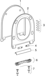 Geberit WC-Sitz ONE mit Absenkautomatik, weiß, Duroplast, Quick-Release, Montage von oben