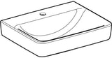 Geberit Renova Plan Waschtisch 55x44 cm mit Hahnloch, ohne Überlauf, weiß