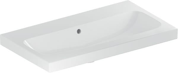 Geberit iCon Light Waschtisch 75x42 cm, verkürzte Ausladung, mit Hahnloch und Überlauf, weiß
