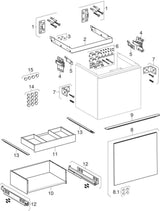 Geberit Acanto Waschtischunterschrank 75 cm Nussbaum mit Schublade & Innenschublade