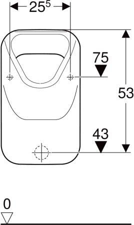 Geberit Urinal ALIVIO weiß mit Spülrand – Wandmontage, verdeckte Befestigung, 1 Liter Spülwassermenge