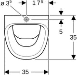 GEBERIT Aller Urinal weiß – Zulauf oben, Abgang hinten/unten, 1 Liter Spülvolumen