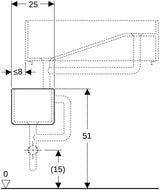 Geberit Publica Gipsfangbecken Unterteil 25x21x35 cm in Weiß – Sanitärkeramik für den professionellen Einsatz