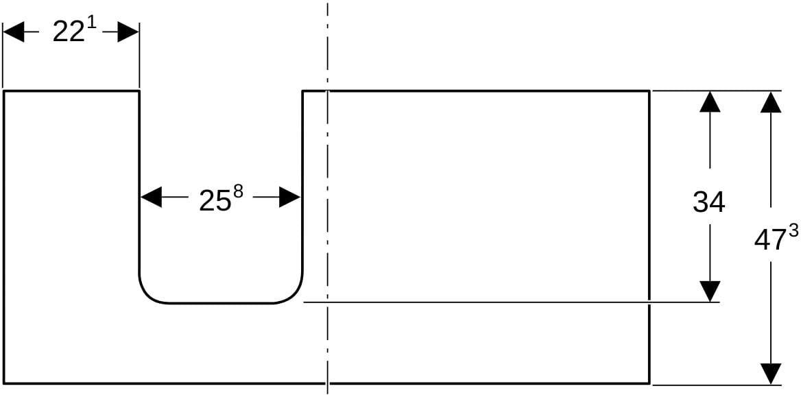 GEBERIT ONE Waschtischplatte 90 cm mit Ausschnitt links, weiß hochglänzend, für Aufsatzwaschtisch Schalenform
