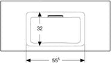 Geberit ONE Möbelwaschtisch 60x48 cm CleanDrain ohne Hahnloch ohne Überlauf weiß KeraTect