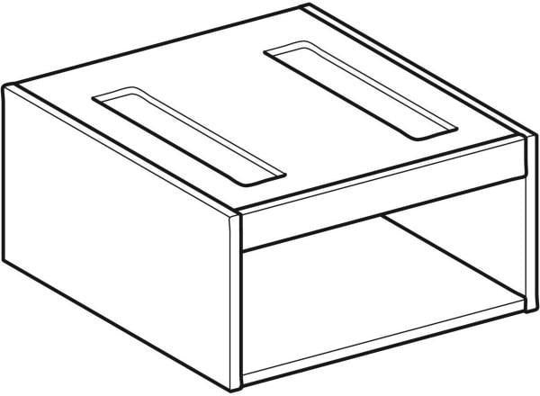 Geberit VariForm Korpus für Unterschrank mit zwei Schubladen, Eiche – 45 cm breit