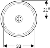Geberit VariForm Unterbauwaschtisch rund 40,5 cm weiß KeraTect ohne Hahnloch