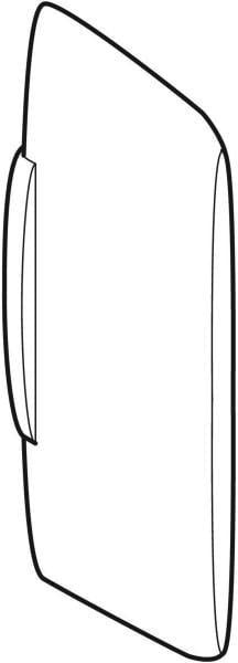 Geberit Basic Urinaltrennwand Kunststoff weiß-alpin 44 cm x 74 cm mit Befestigungsmaterial