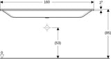 GEBERIT Xeno2 Möbelwaschtisch 160x48cm weiß-alpin – Varicor, antibakteriell, ohne Hahnloch & Überlauf