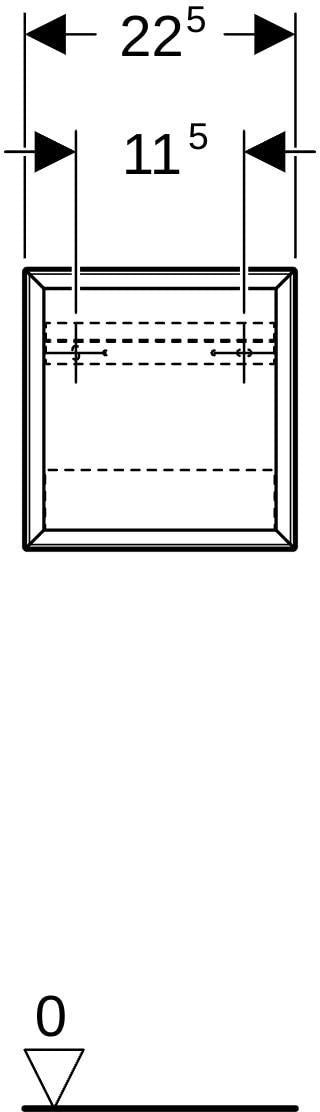 Geberit Wandbox quadratisch 22,5 cm weiß hochglanz für iCon Acanto ONE VariForm