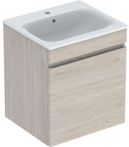 Geberit Renova Plan Waschtischset mit Unterschrank Nussbaum hell KeraTect 55 cm