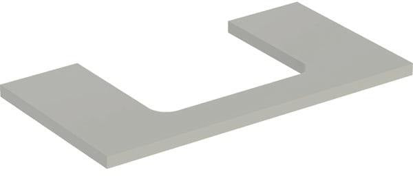 Geberit ONE Waschtischplatte 75x3x47 cm weiß hochglänzend mit mittigem Ausschnitt für Aufsatzwaschtisch