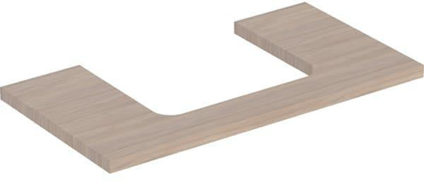 Geberit ONE Waschtischplatte 75x3x47 cm weiß hochglänzend mit mittigem Ausschnitt für Aufsatzwaschtisch