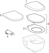 GEBERIT Renova Wand-WC Tiefspüler Rimfree spülrandlos weiß 4,5 l