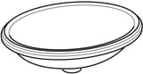 Geberit VariForm Unterbauwaschtisch oval 56x46cm weiß KeraTect ohne Hahnloch ohne Überlauf