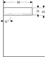GEBERIT Publica Mehrzweckbecken 50x14x40 cm, weiß, ohne Überlauf
