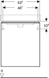 GEBERIT Smyle Wand-Waschtischunterschrank 53,6 cm Nussbaum mit 1 Tür links