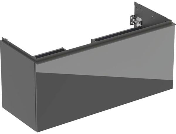 Geberit Acanto Waschtischunterschrank 120 cm Nussbaum mit Schublade und Innenschublade