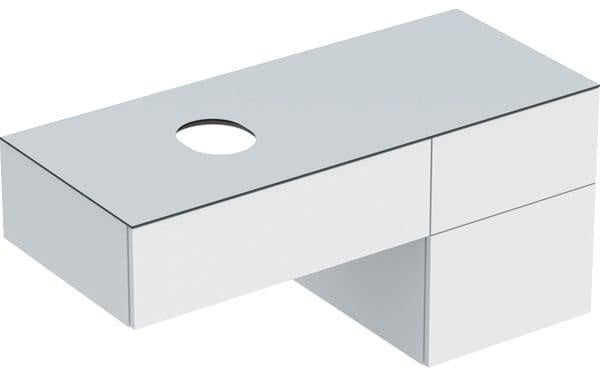 Geberit VariForm Waschtischunterbau 120 cm, 3 Schubladen, lava matt – Wandhängend