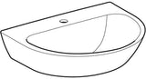 Geberit Renova Waschtisch 60x48 cm mit Hahnloch mittig, ohne Überlauf, weiß, KeraTect