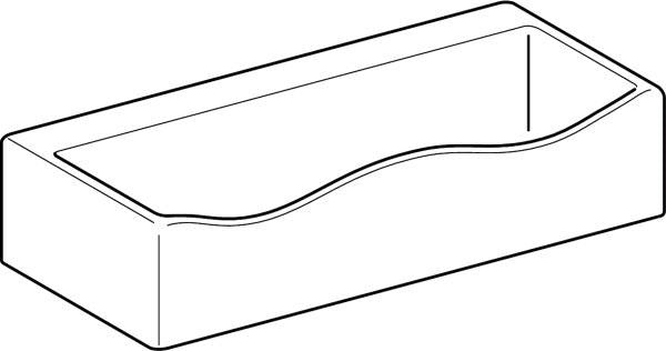 GEBERIT Bambini Spiel- und Waschlandschaft für 2 Waschtischarmaturen, 90 cm, weiß
