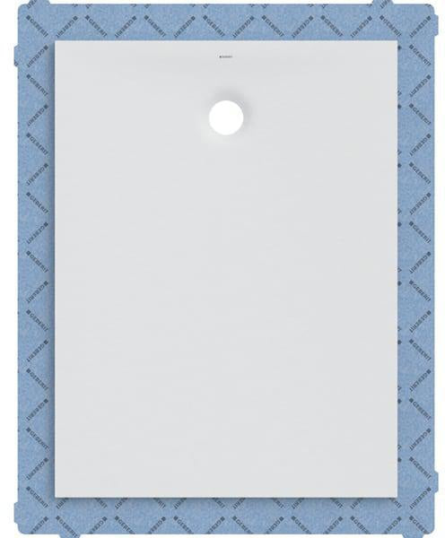 GEBERIT Olona Duschwanne 90 x 75 cm rechteckig, Mineralguss, weiß matt, mit Dichtvlies
