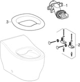 GEBERIT Bambini Stand-WC für Kleinkinder, Tiefspüler, Rimfree, weiß, H 24 cm