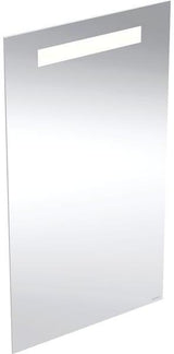Geberit Option Basic Lichtspiegel eckig 50x70cm mit LED-Beleuchtung oben, Aluminium eloxiert