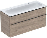 Geberit iCon Waschtischset 120 cm mit Unterschrank, 2 Schubladen, weiß hochglanz, KeraTect
