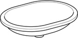 Geberit VariForm Unterbauwaschtisch elliptisch 61x46 cm weiß – ohne Hahnloch & Überlauf
