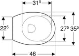GEBERIT Renova Stand-WC Tiefspüler weiß KeraTect Abgang horizontal